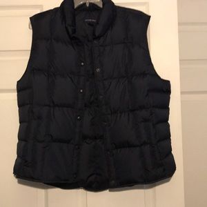 Navy blue down vest